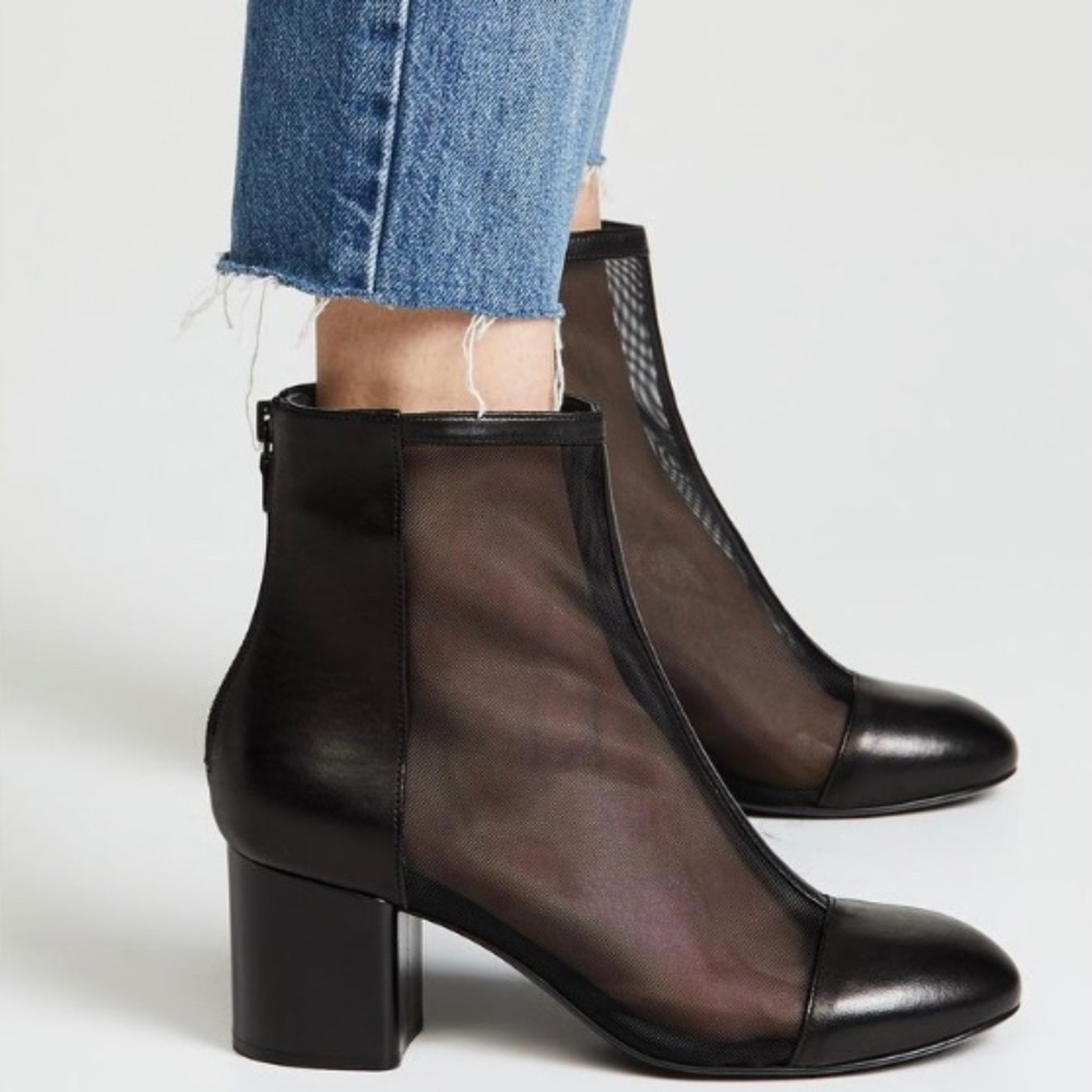 rag & bone "Drea" mesh black ankle booties, great condition